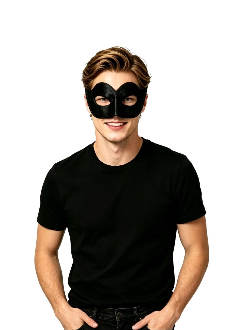 Black Men's Masquerade Mask
